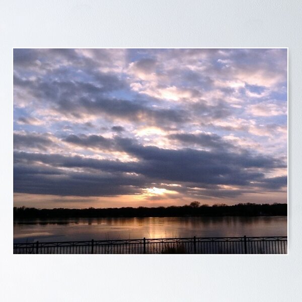 Sunset Piercing Clouds Over Lake Hiawatha  Poster RB0301 product Offical jinjer Merch