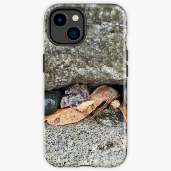 Pebbles and Seeds in a Crevasse Between Two Rocks iPhone Tough Case RB0301 product Offical jinjer Merch