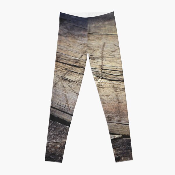 Weathered picnic table marked by decades of users Leggings RB0301 product Offical jinjer Merch