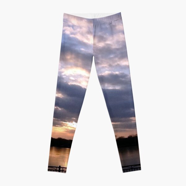 Sunset Piercing Clouds Over Lake Hiawatha  Leggings RB0301 product Offical jinjer Merch