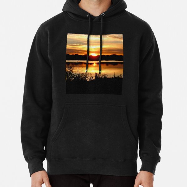 Serene Sunset over Lake Hiawatha  Pullover Hoodie RB0301 product Offical jinjer Merch