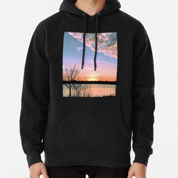 Clearing Cloud Front at Sunset Over Lake Pullover Hoodie RB0301 product Offical jinjer Merch