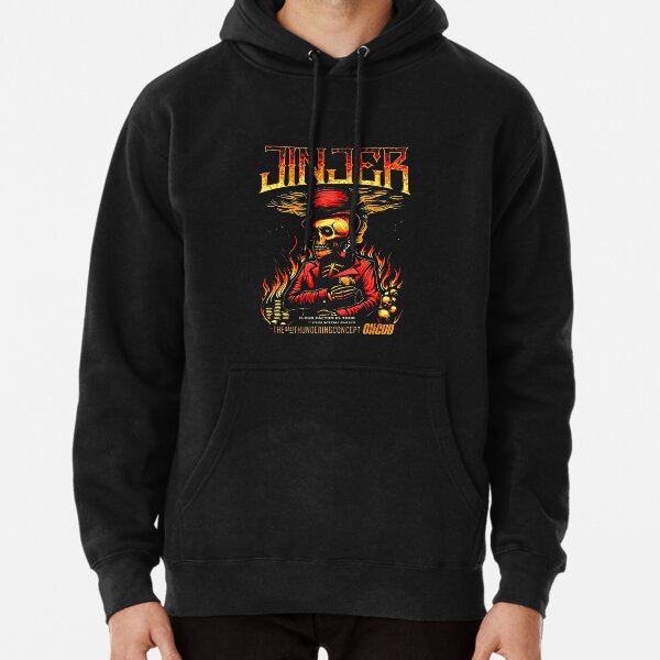 fire membra skull 3  jinjer high best sell Tshirt trending  Pullover Hoodie RB0301 product Offical jinjer Merch