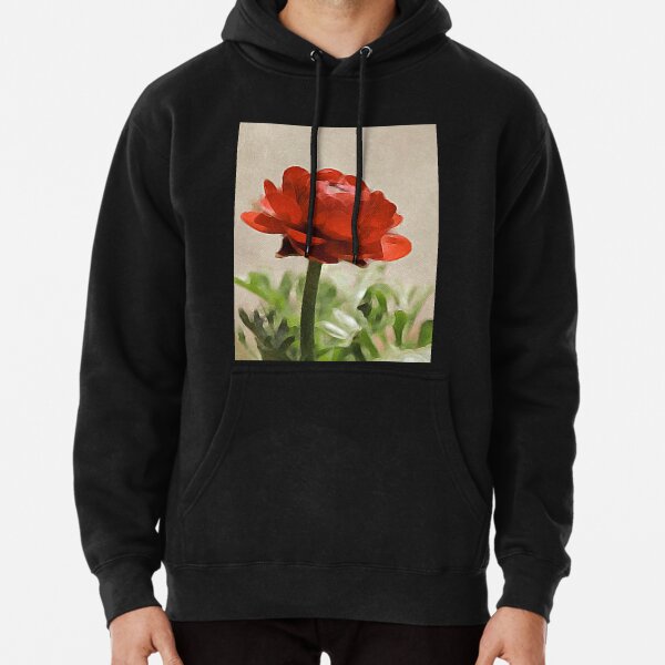 Glorious Red Ranunculus Pullover Hoodie RB0301 product Offical jinjer Merch