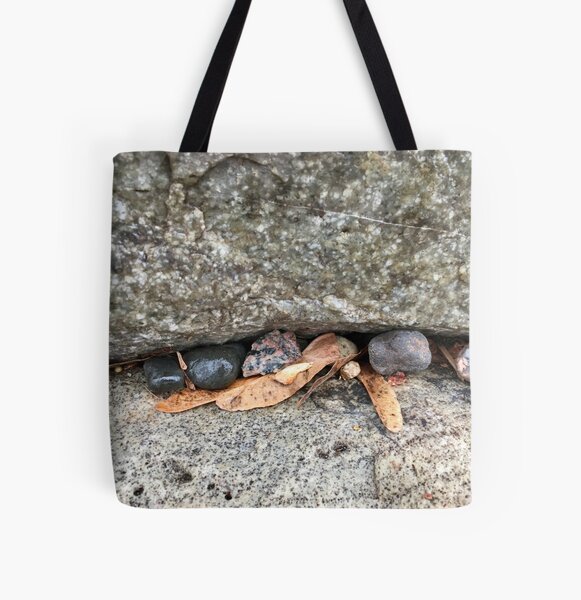 Pebbles and Seeds in a Crevasse Between Two Rocks All Over Print Tote Bag RB0301 product Offical jinjer Merch