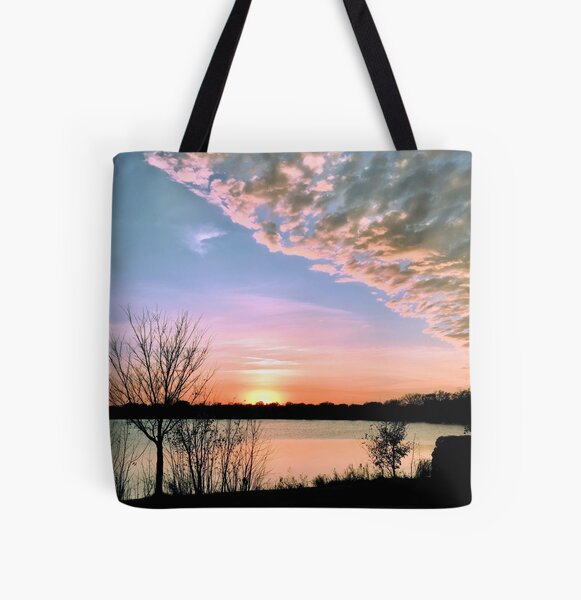Clearing Cloud Front at Sunset Over Lake All Over Print Tote Bag RB0301 product Offical jinjer Merch