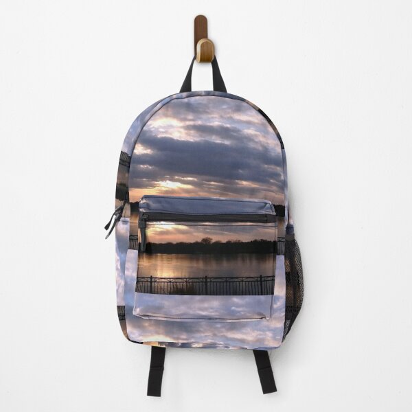Sunset Piercing Clouds Over Lake Hiawatha  Backpack RB0301 product Offical jinjer Merch