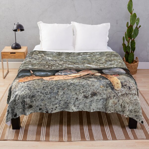 Pebbles and Seeds in a Crevasse Between Two Rocks Throw Blanket RB0301 product Offical jinjer Merch