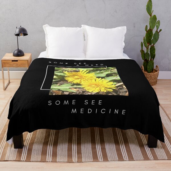 Some See a Weed, Some See Medicine, Throw Blanket RB0301 product Offical jinjer Merch