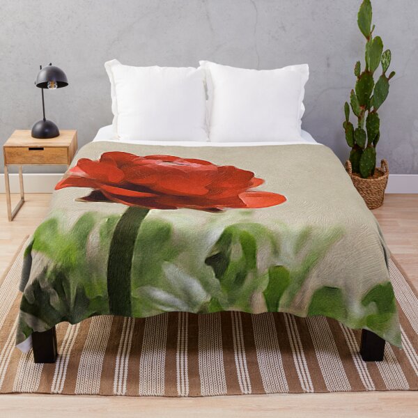 Glorious Red Ranunculus Throw Blanket RB0301 product Offical jinjer Merch