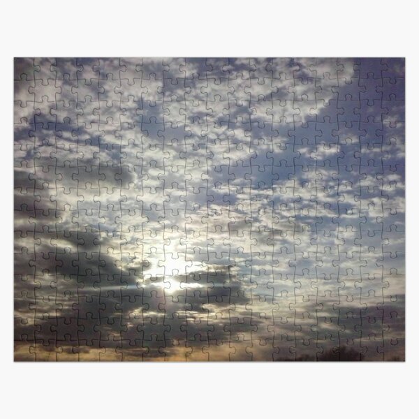 Setting Sun Illuminating Clouds Over Lake Hiawatha  Jigsaw Puzzle RB0301 product Offical jinjer Merch