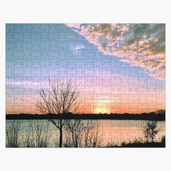 Clearing Cloud Front at Sunset Over Lake Jigsaw Puzzle RB0301 product Offical jinjer Merch