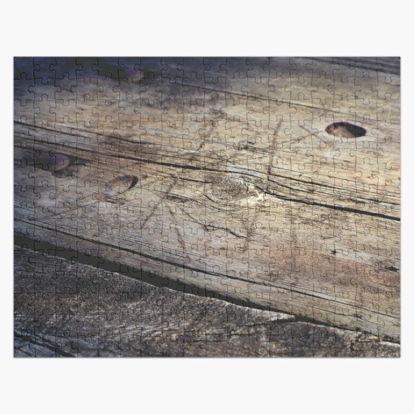 Weathered picnic table marked by decades of users Jigsaw Puzzle RB0301 product Offical jinjer Merch