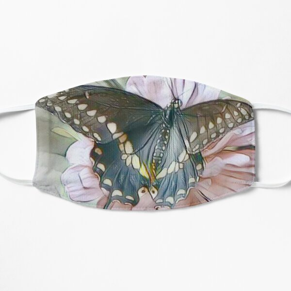 Black Swallowtail Butterfly Drawn Lightly Flat Mask RB0301 product Offical jinjer Merch