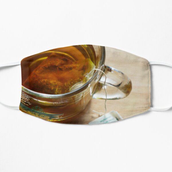 Steeping Tea in a Glass Mug Flat Mask RB0301 product Offical jinjer Merch