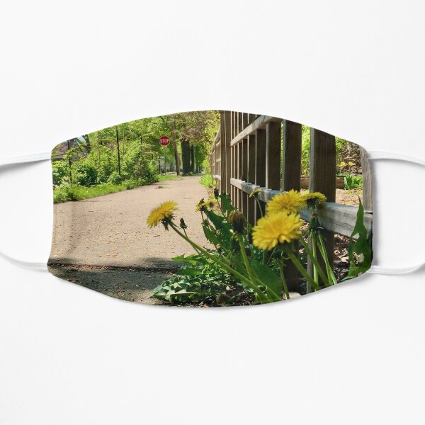 Dandelion Growing by a Wooden Fence Flat Mask RB0301 product Offical jinjer Merch