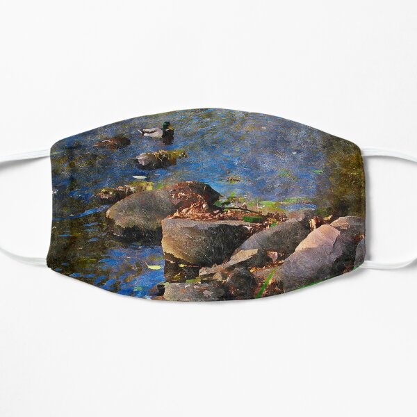 Arc of Rocks in a Creek Flat Mask RB0301 product Offical jinjer Merch